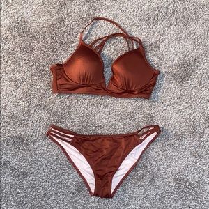 Bronze bathing suit